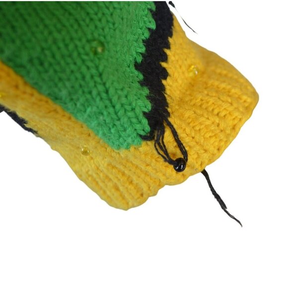 Vintage 90s Bright Bold Funky Knit Flower Sweater Beaded Estimated Womens Medium - Picture 6 of 8